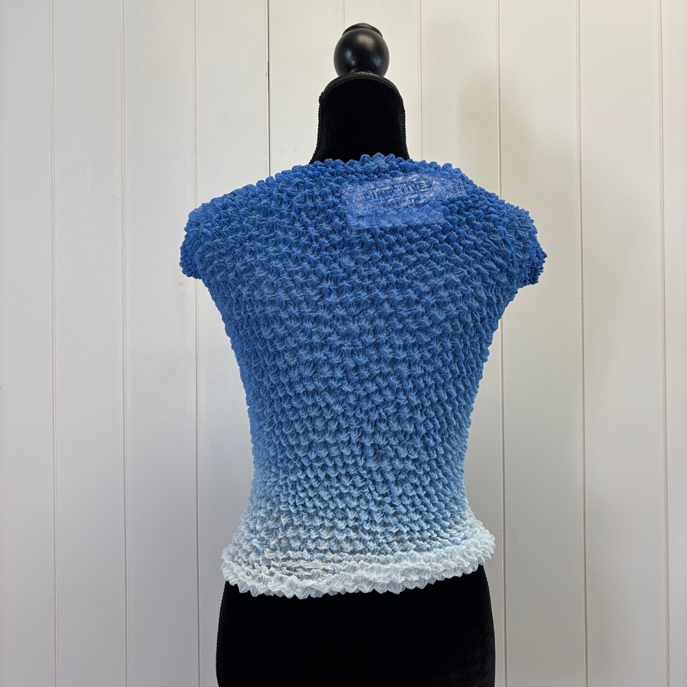 Vintage Directives 90s Y2K Popcorn Bubble Top Women One Size Ombre Mermaidcore - Picture 3 of 8